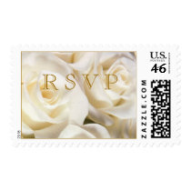 Gorgeous white rose RSVP Postage stamp