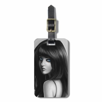 Gorgeous Woman Girl Portrait Digital Art Bag Tag