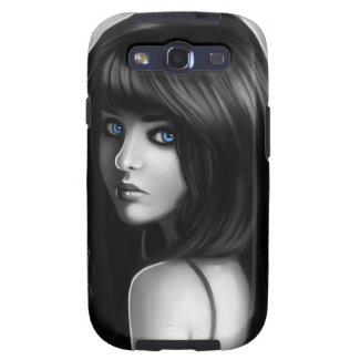 Gorgeous Woman Girl Portrait Digital Art Galaxy S3 Covers