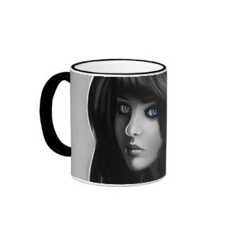 Gorgeous Woman Girl Portrait Digital Art Coffee Mug