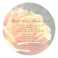 Gorgeous yellow rose flower engagement party custom invite