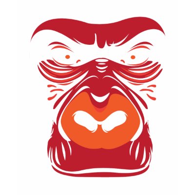 Gorilla Black Tshirts by brev87