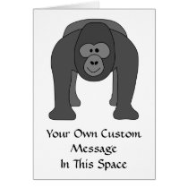 Gorilla Cartoon Greeting Cards