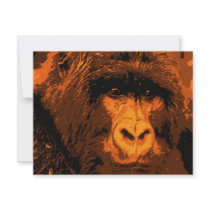 Gorilla Face invitations