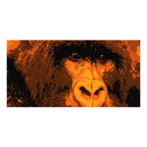 Gorilla Face photo cards by made_in_atlantis Gorilla Face photo cards