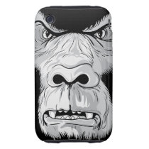 gorilla face realistic vector illustration tough iphone 3 cover