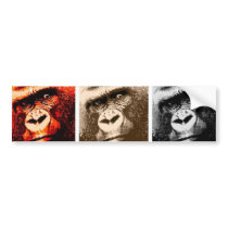 Gorilla Faces Bumper Stickers