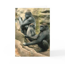 Gorilla Family Greeting Card
