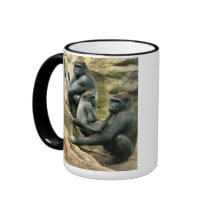Gorilla Family Double Sided Mug