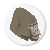 Gorilla head magnets by Jungleshoppe Gorilla head magnets