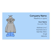 Gorilla in Blue Boots. Business Cards