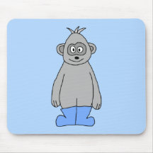 Gorilla in Blue Boots. Mousepads