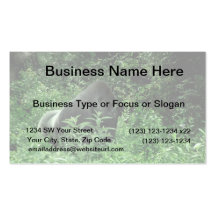 Gorilla in leaves green tint wildlife animal business card template