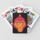 Gorilla or Ape, Close Up Face, Red and Yellow Bicycle Card Decks
