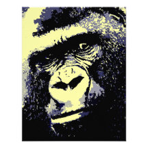 Gorilla Portrait Invitations