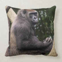 Gorilla Portrait Pillow