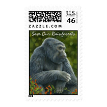 Gorilla Postage Stamp by Laura_Regan_Artist Gorilla Postage Stamp