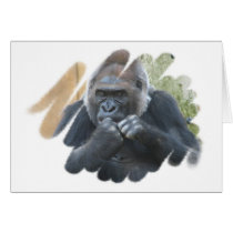 Gorilla Primate Greeting Card