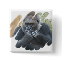 Gorilla Primate Square Pin