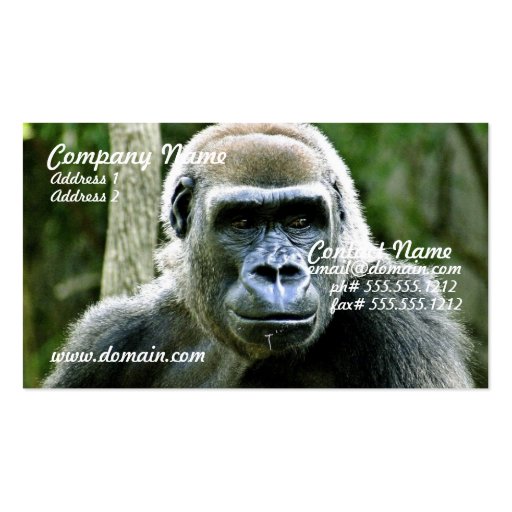 Gorilla Profile Business Card (front side)