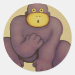 gorilla round sticker