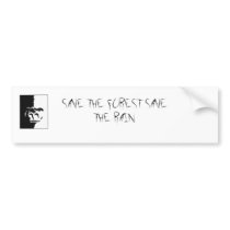 GORILLA SAVE THE FOREST SAVE THE RAIN bumper stickers by MOMMYSOLDMYTOYS GORILLA SAVE THE FOREST SAVE THE RAIN bumper stickers