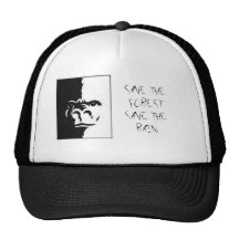 GORILLA SAVE THE FOREST SAVE THE RAIN TRUCKER HAT