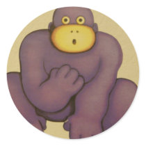 gorilla round sticker