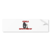Gorilla trapped in a human body bumper stickers