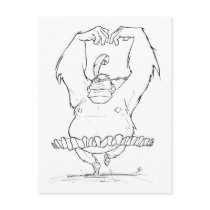 Gorilla Tutu postcards by JollyJack Gorilla Tutu postcards