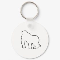 Gorilla Zoe Keychain - Gorilla Outline
