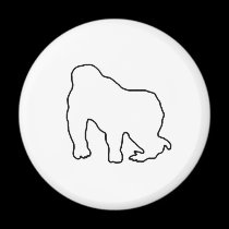 Gorilla Zoe Magnet - Gorilla Outline magnets
