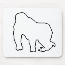 Gorilla Zoe Mousepad - Gorilla Outline