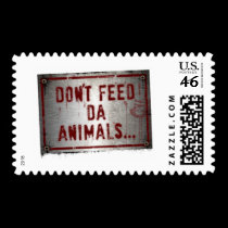 Gorilla Zoe Stamps - Don't Feed Da Animals stamps
