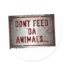 Gorilla Zoe Sticker - Don't Feed Da Animals