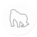 Gorilla Zoe Sticker - Gorilla Outline