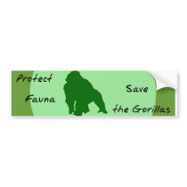 Gorillas in danger bumper stickers