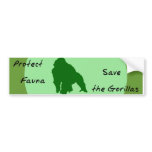Gorillas in danger bumper sticker