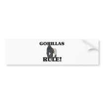 GORILLAS Rule! bumper stickers