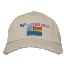Gorra de béisbol gay y fabulosa de la bandera del 