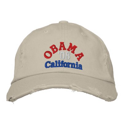 Gorra de Obama '08 California Gorras De Béisbol Bordadas Gorra de Obama '08 California Gorras De Béisbol Bordadas