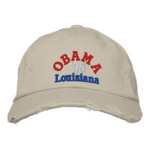Gorra de Obama '08 Luisiana Gorras De Béisbol Bordadas