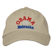 Gorra de Obama '08 Nebraska Gorros Bordados