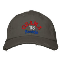 Gorra de Obama '08 Seattle Gorras De Beisbol Bordadas