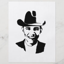 Gorra de vaquero de Barack Obama Tarjetones