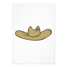 Gorra de vaquero invitacion personal 