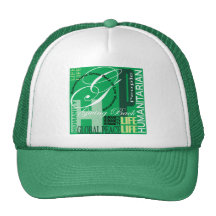 Gorra verde humanitario de la pintada