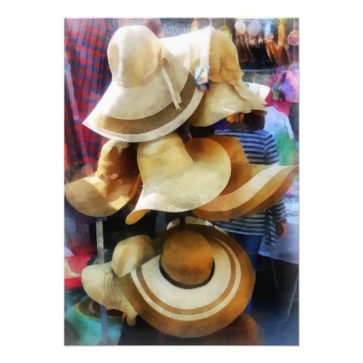 Gorras de paja invitación personalizada