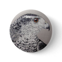 Goshawk Button by artoffalconry Goshawk Button