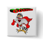 Goshawk Cartoon Buttons